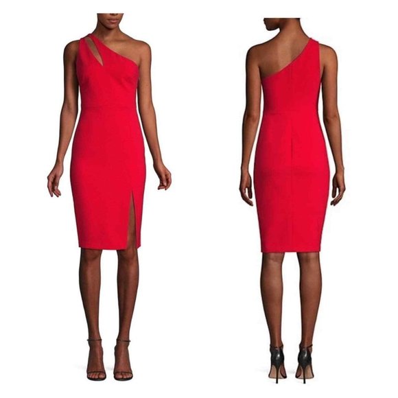 Likely Dresses & Skirts - Likely Women's NWT Red Lisette One Shoulder Cutout Cocktail Sheath Dress Size 0